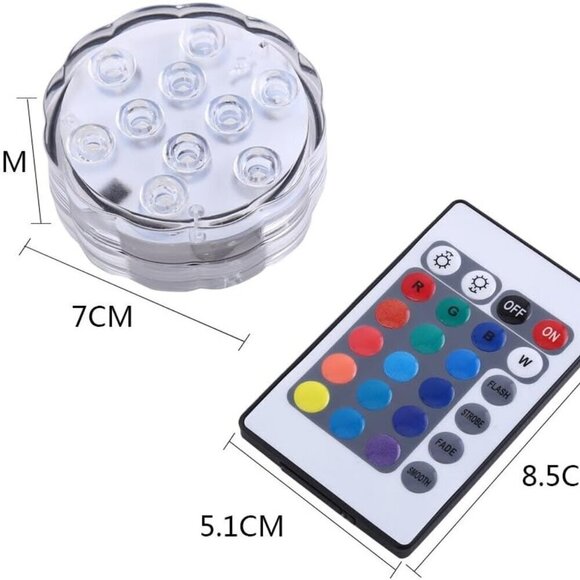 LEDs Aquarium Light Colorful RGB Remote Control Submersible Lights Waterproof - Picture 5 of 11